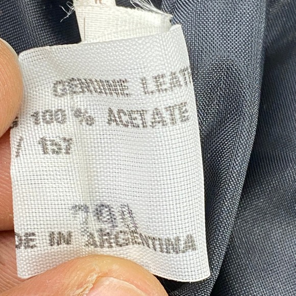 Comint Coat Women's M Black Faux Leather Snake Print Trim Long Trench Argentina - Picture 8 of 12